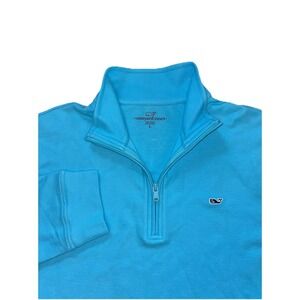 Vineyard Vines‎ Broadfield 1/2 Zip Pullover Sweater Men's Large Light (Sky) Blue